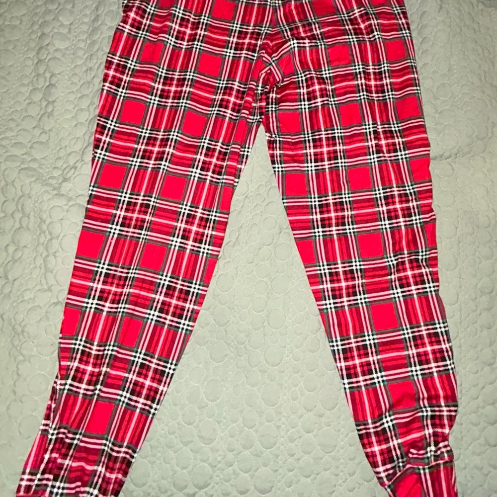 Plaid Red Pajama Bottoms